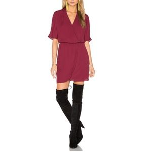 NWT WAYF Sutherland Dolman Wrap Dress in Berry